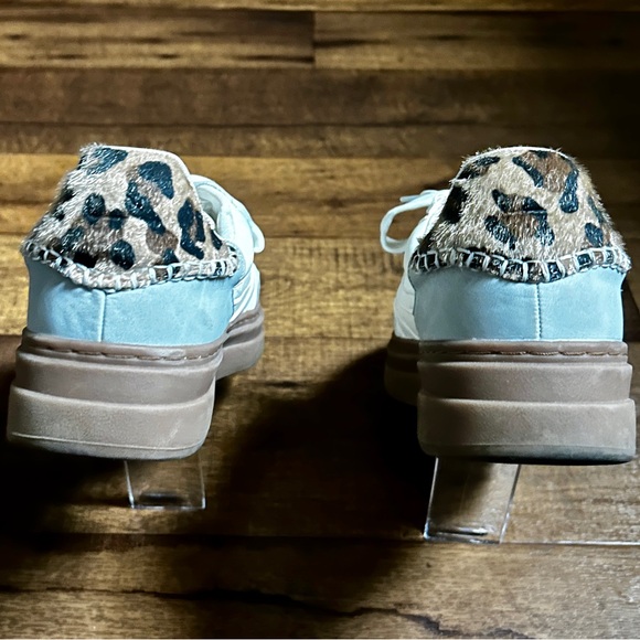 Project Cloud Memory Foam Insole ~ Women's Size 10 White/Leopard Print Sneakers - Picture 13 of 15